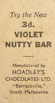 1932 Hoadley's Victorian Footballers #NNO Horrie Bullen Back